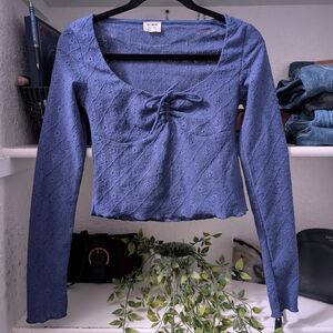 Cotton On Blue Textured Blouse